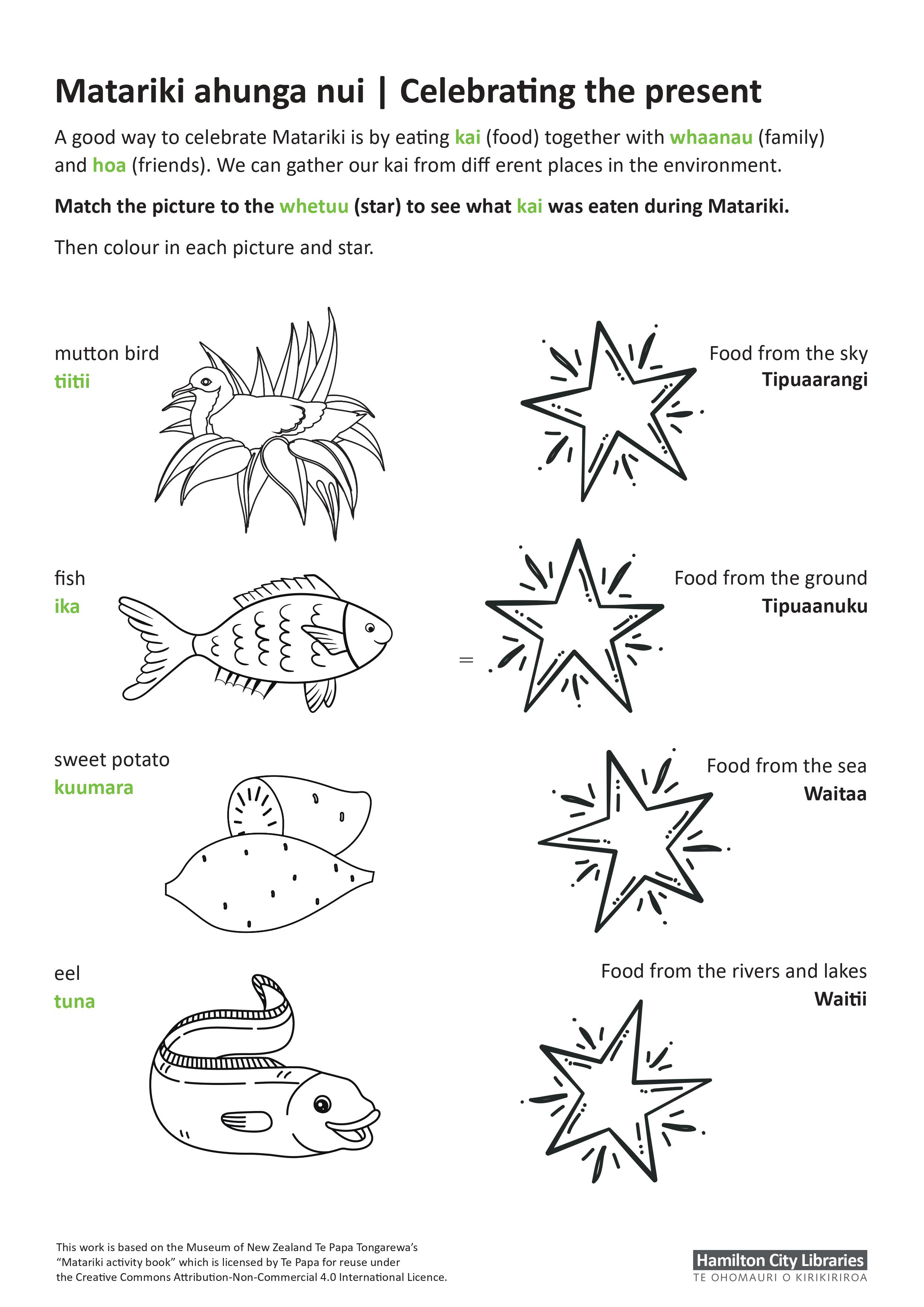 Matariki Colouring Page v2